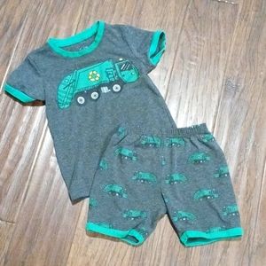Toddler Pajamas Short Shirt Set Garbage Truck 3t